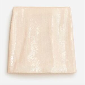 J crew collection sequin delicate mini skirt nude flesh buff clay size 24 NWT